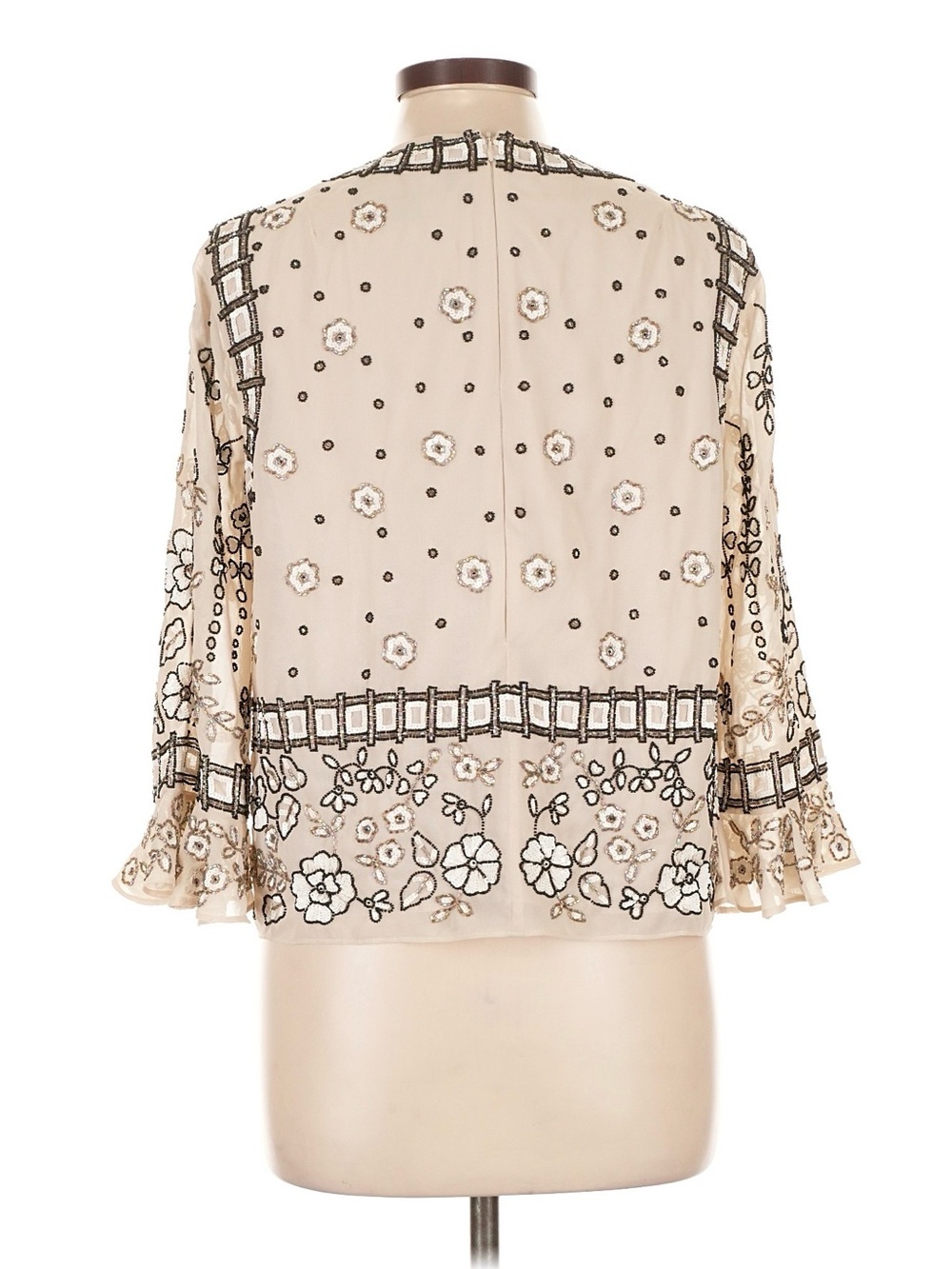 Needle & Thread Beaded Floral Lace-Sleeve Blouse 10 - Picture 2 of 7